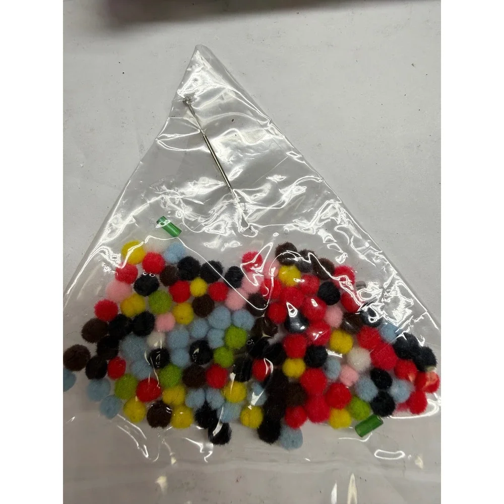 Mixed Craft Lot The Beadery Tri-Beads Glass Foil Beads Sequins Novelty Buttons